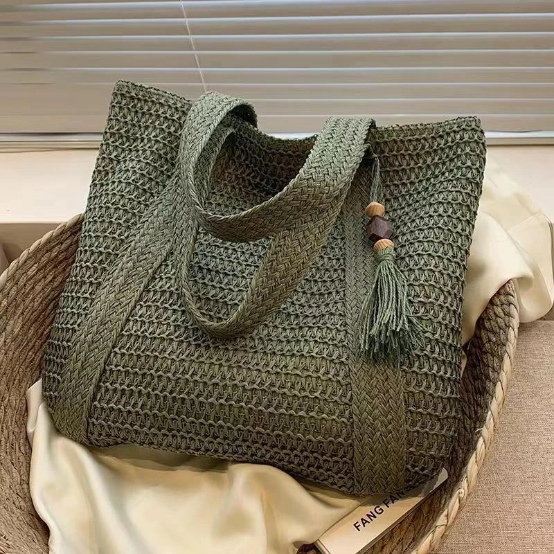 Fashion Beach Holiday Women's Woven Bags Casual commuting Straw Bag Summer Large Capacity Shoulder Bag