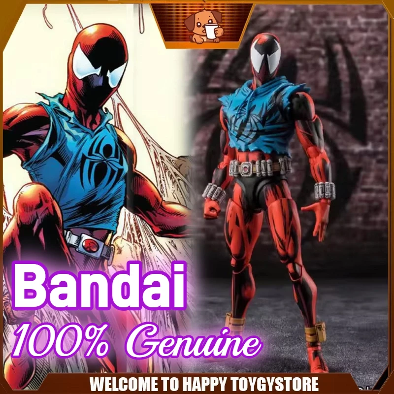 

Bandai Shf Scarlet Spider Action Figure Ben Reily Figures Comic Ver. Spider-Man Anime Figure Statue Model Collection Toys Gift