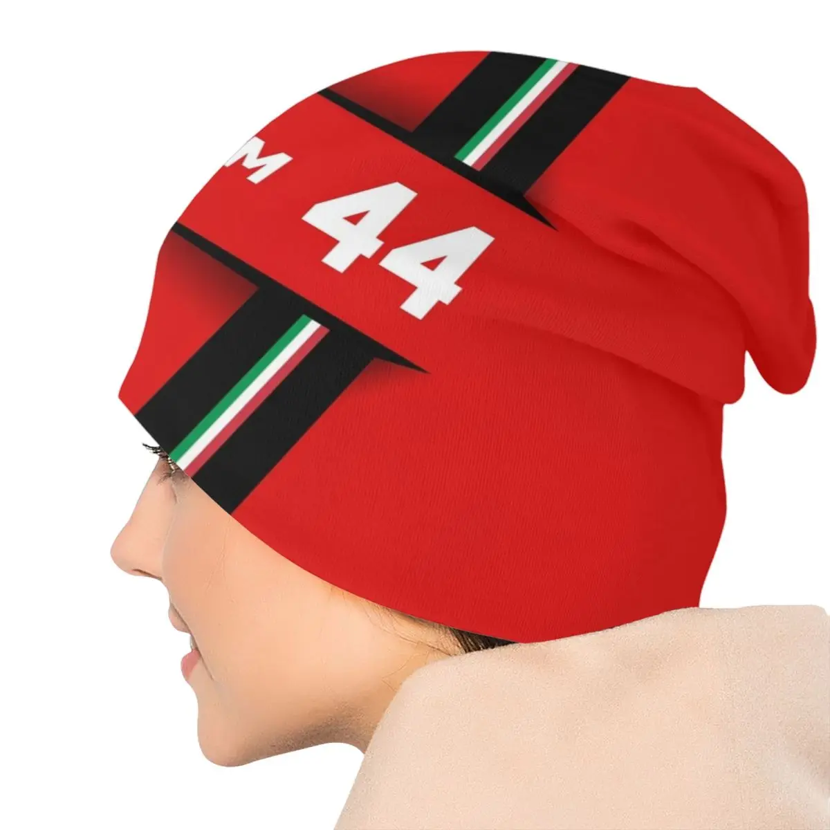 مخصص F1 44 لويس هاميلتون بيني قبعات الرجال النساء للجنسين الهيب هوب شتاء دافئ متماسكة قبعة الكبار البريطانية سباق بونيه القبعات #5