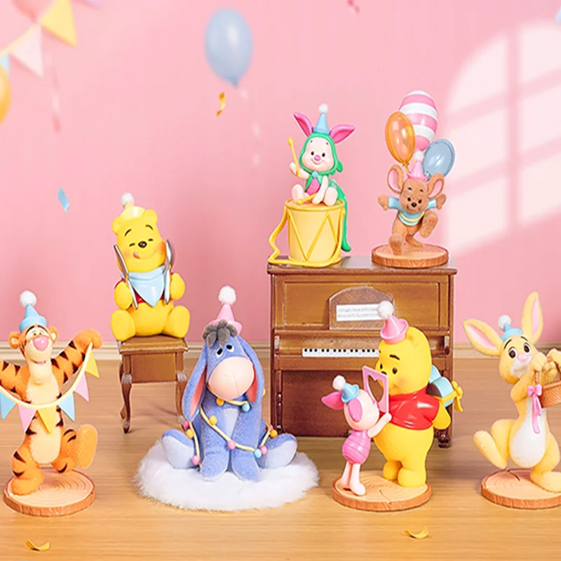 

Оригинальная серия TOPTOY Disney Winnie The Pooh Carnival Party: Слепая коробка-сюрприз с фигурками Винни и Пиглета, коллекционная аниме-фигурка, подарочная коробка-сюрприз.