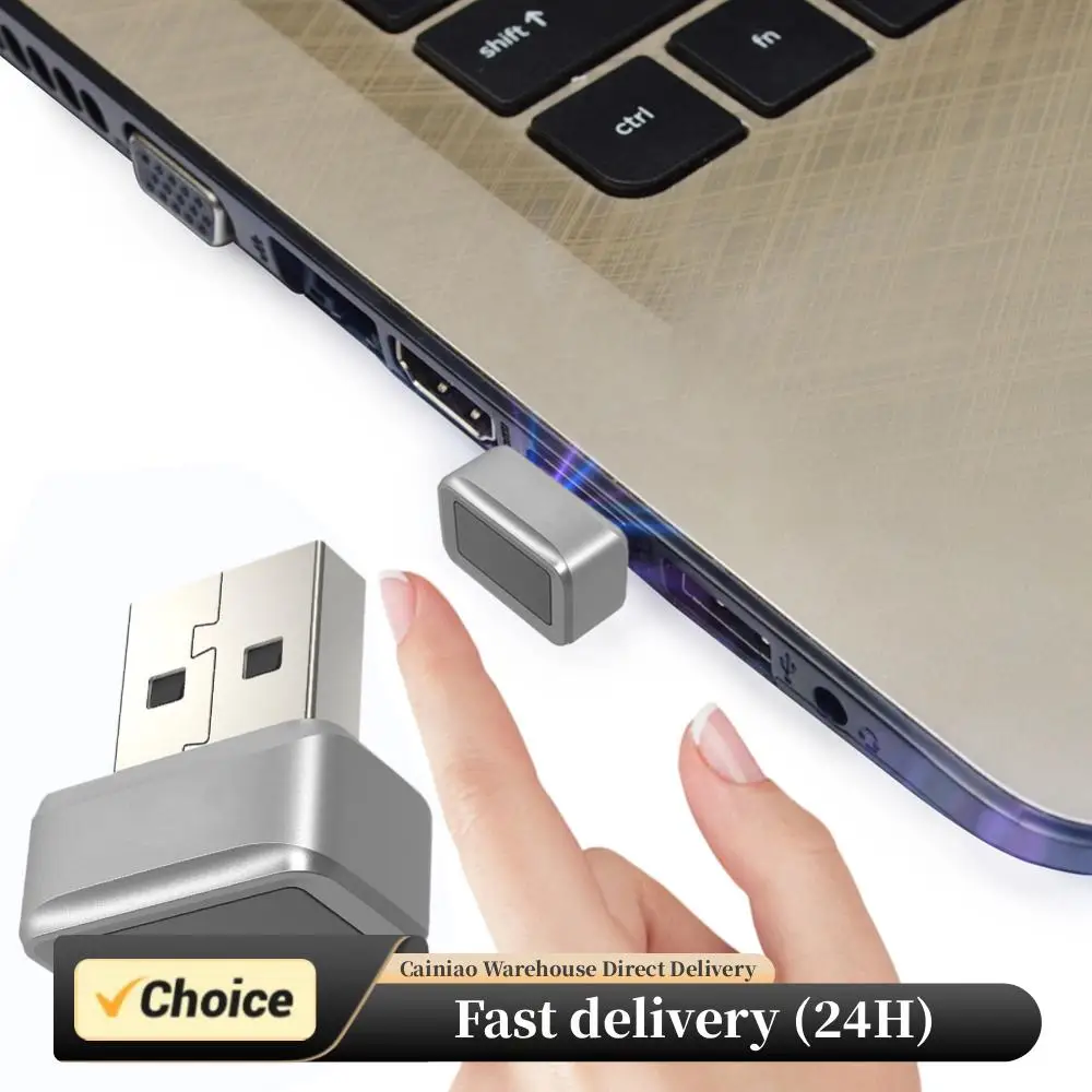 

USB Fingerprint Key Reader FIDO U2F Biometric Mini Security Key Dongle Windows Hello Anti-Spoofing Speedy Matching Security Key
