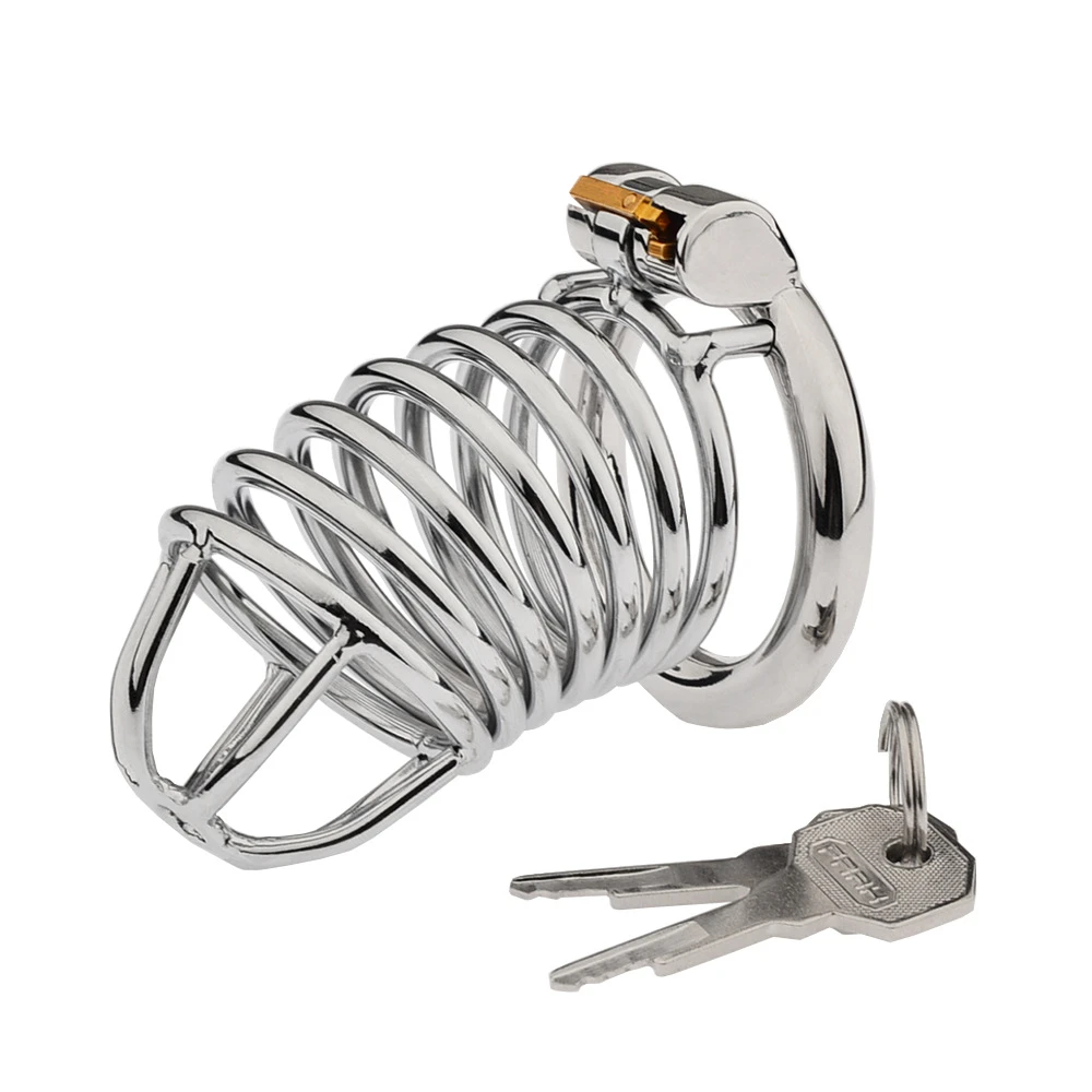 Big Penis Lock Bondage Male Chastity Cock Cage Device Penis Slave Restrict Erotic Husband Loyalty Metal Cages Sex Toys for Men