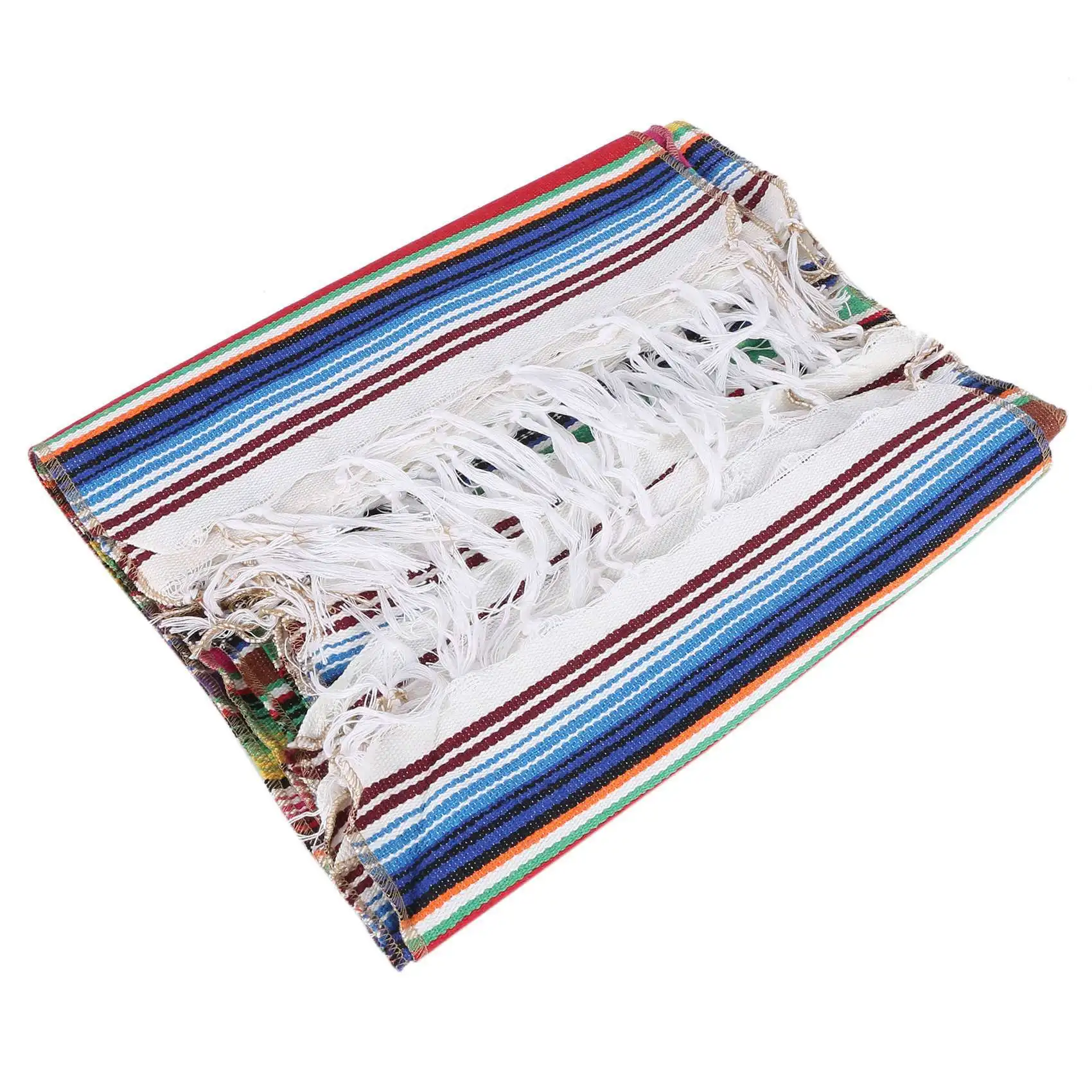 A96K-2X Mexican Table Place Mats,Mexican Assorted Placemats Mexican Party Wedding, Fringe Blanket Table Runner 12 X 16 Inch