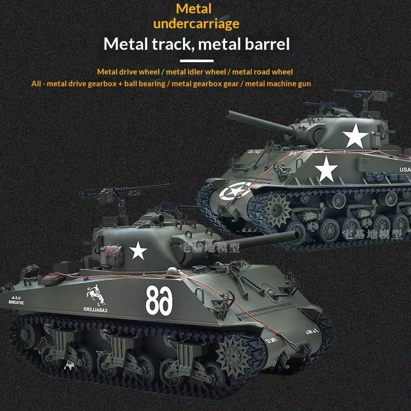 Rc Tank Us Sherman Fury 1 To 16 Scale Heavy Military Model All Metal Chassis Tracks Barrel For Adult Hobby Collection
