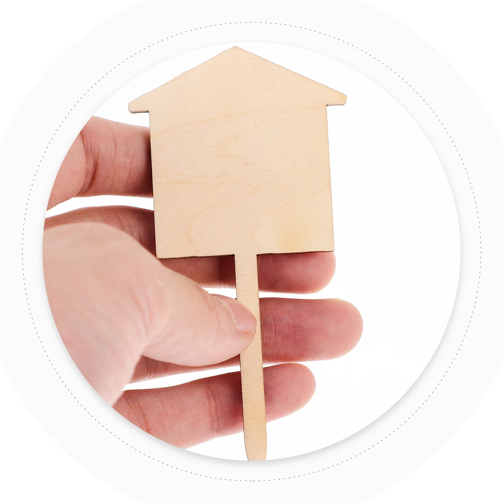 

50Pcs Wooden Plant Labels Garden Stake Ornaments for Planting Classification Decorative Name Tags for Flowers Bonsai Gardening