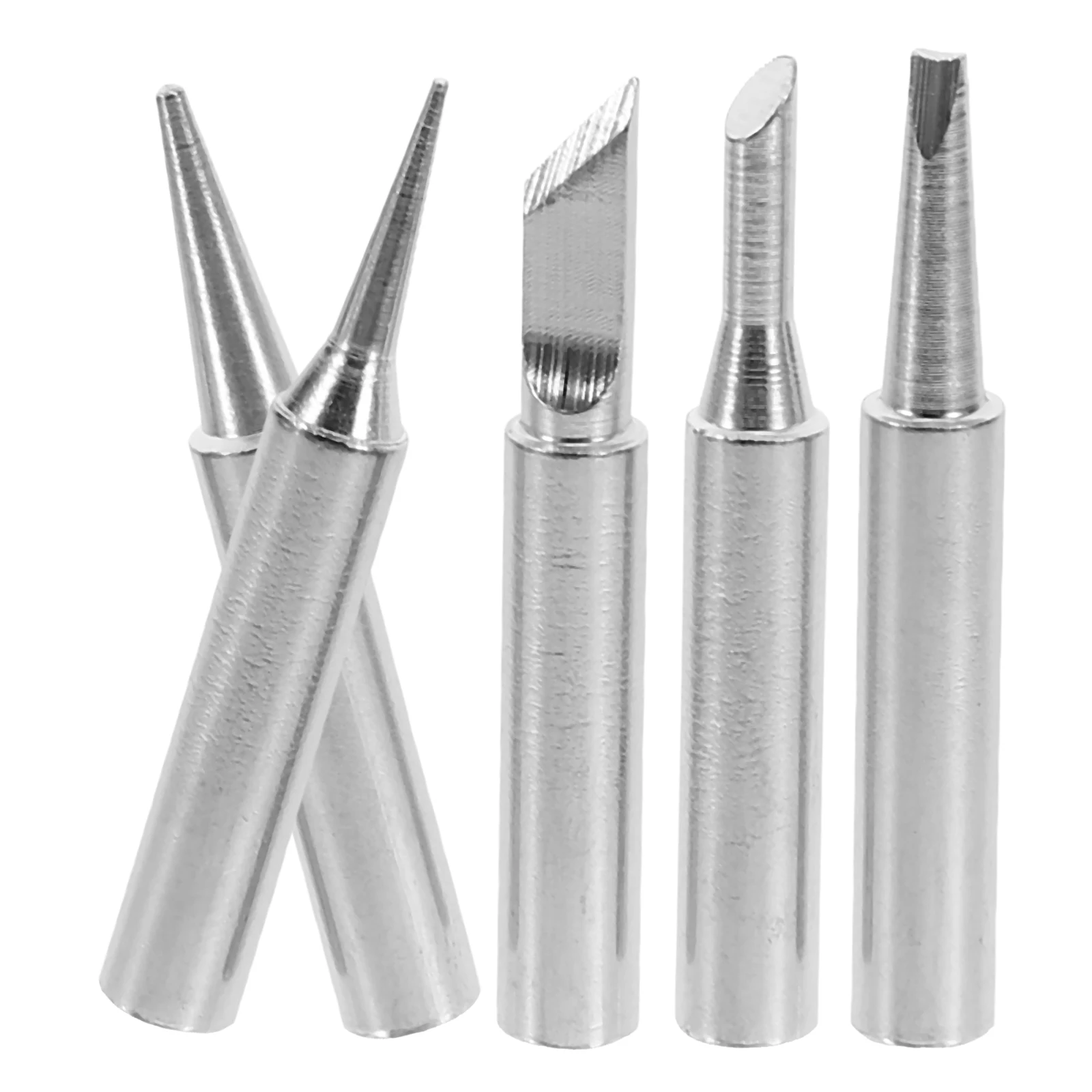 

5pcs Soldering Iron Tips Set Heat Resistant Replacement Heads for Electronics DIY Station Accessories Soldering Tool Bits