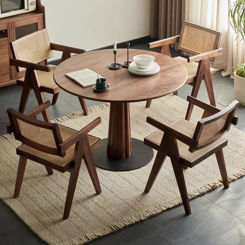 

Living Room Nordic Round Dining Tables Console Coffee Tables Solid Wood Modern Mobile Muebles Para El Hogar Kitchen Furniture