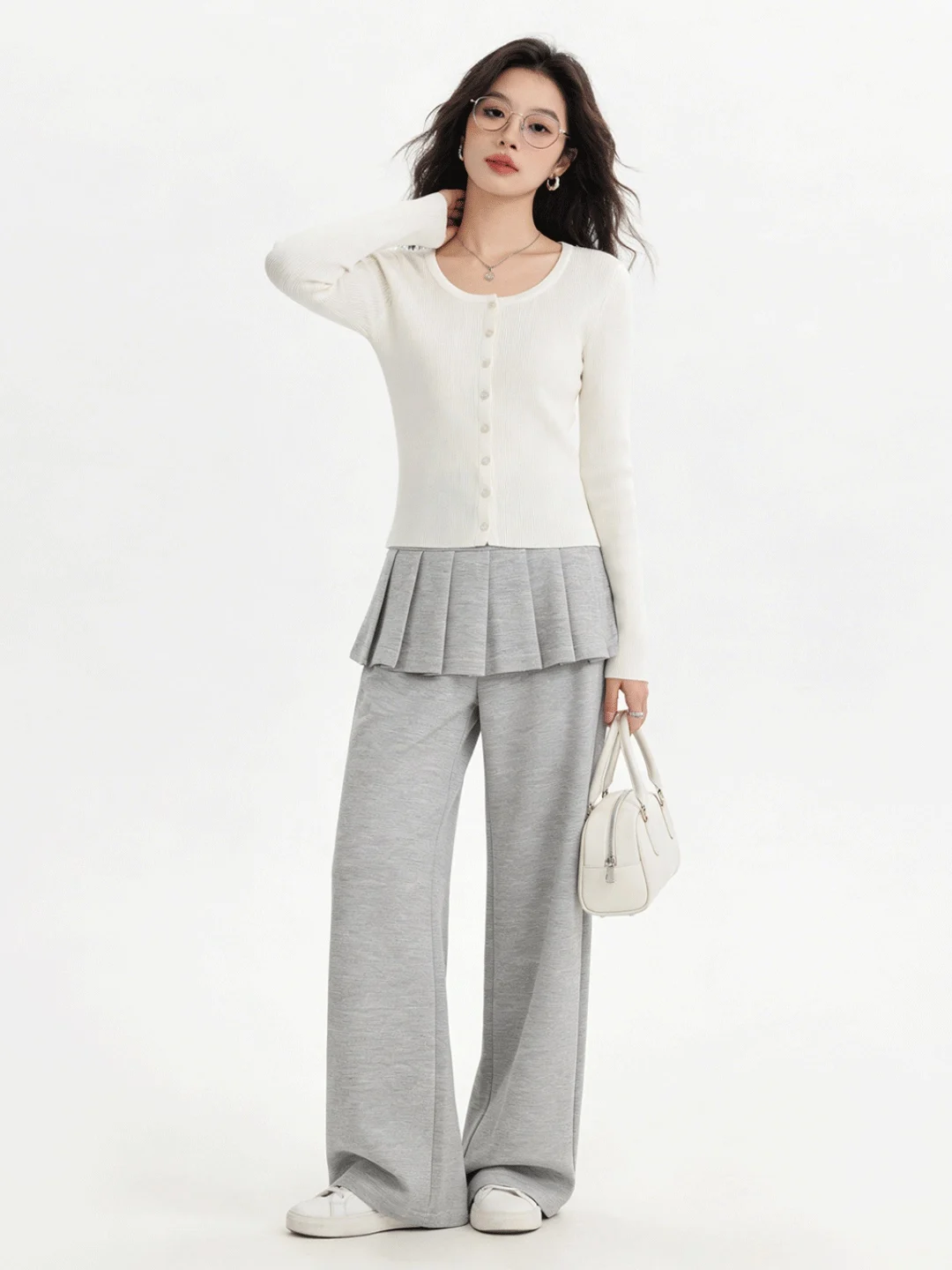 

Мягкие, приятные к телу повседневные брюки с вставками, с высокой талией, слегка расклешенные, дышащие, удобные женские брюки