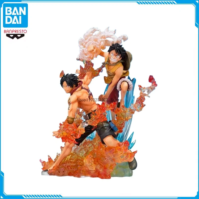 

BANDAI Original Figuarts Zero One Piece Monkey D. Luffy &Portgas·D· Ace Brother's Bond Action Figures Collectible Model Gifts