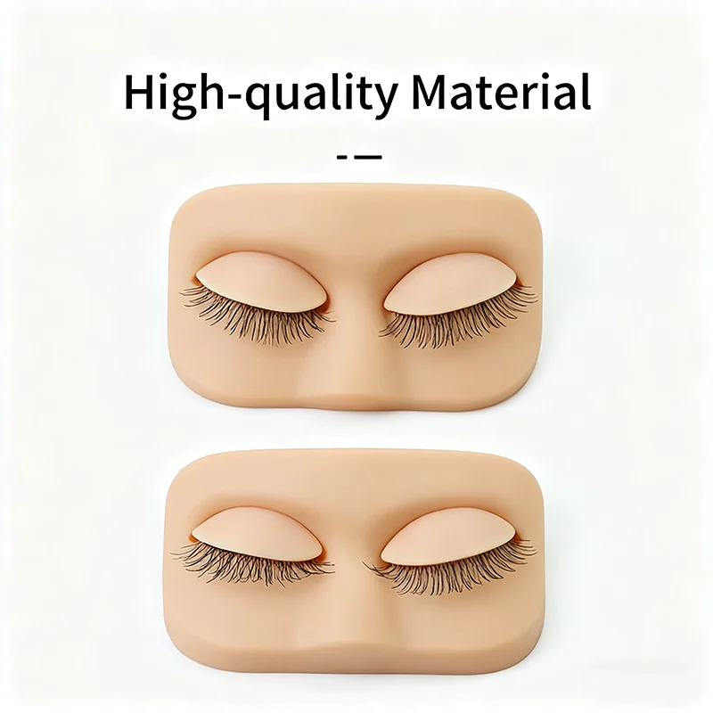 속눈썹 연장 연습용 미니 래쉬 플랫 트레이닝 헤드 교체 가능한 눈꺼풀 포함 초보자 및 전문가에게 적합