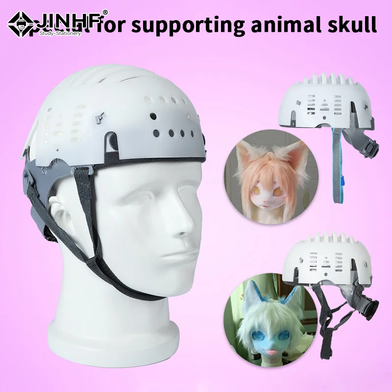 Furry Costume Fursuit Kigurumi Skull Headwear Breathable Anti-collision Helmet Protective Shell Adjustable Comfortable