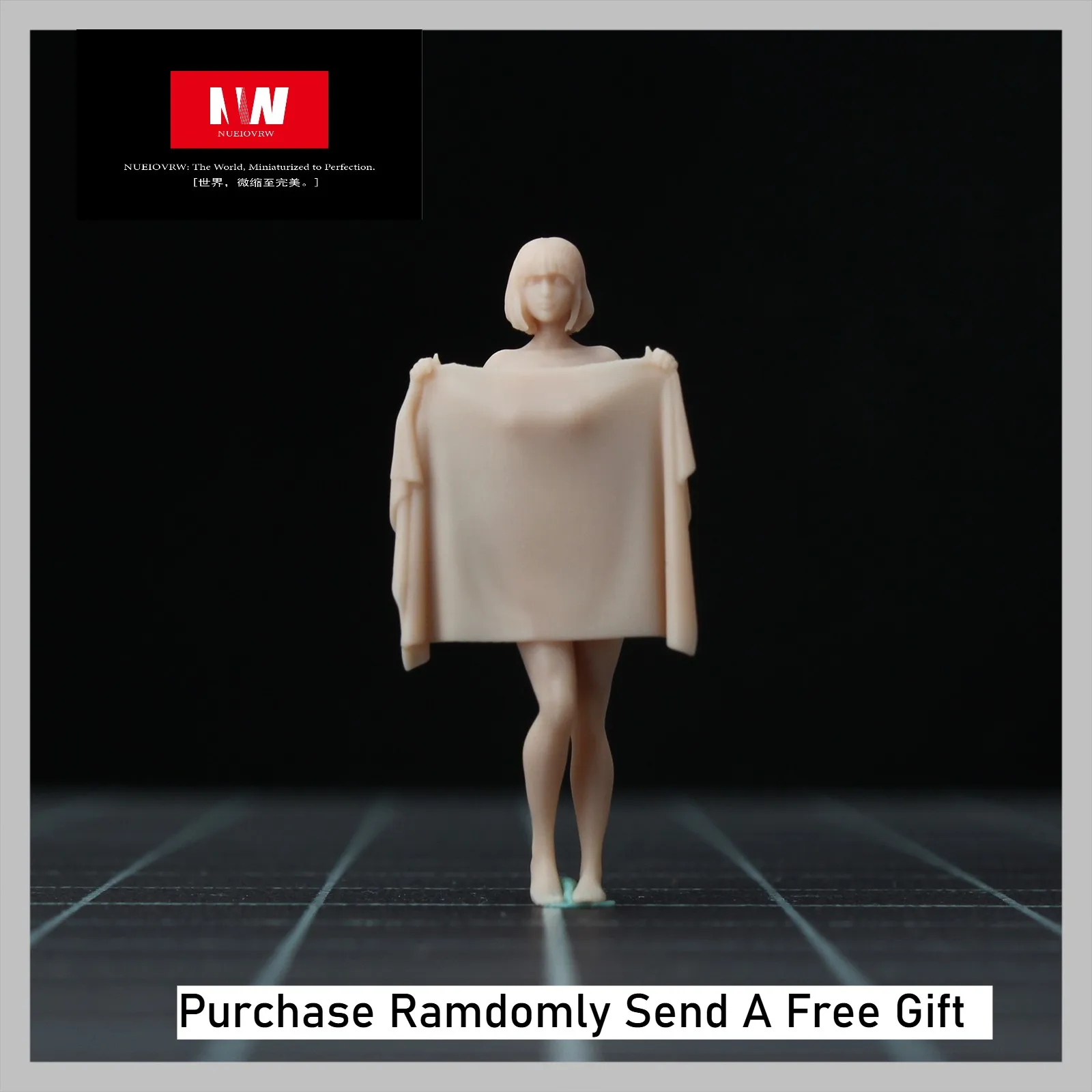 1:64 Diorama Model Figur Tidak Dicat Handuk Kota Model Anak Perempuan Model Boneka Adegan