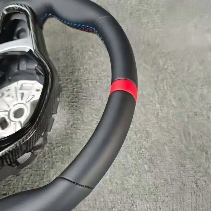 High Quality Lleather Carbon Fiber M Sport Steering Wheel Suitable For BMW G12 G20 G30 G32 G36 G01 G06 G11 G80 G21 M3 M4 M5