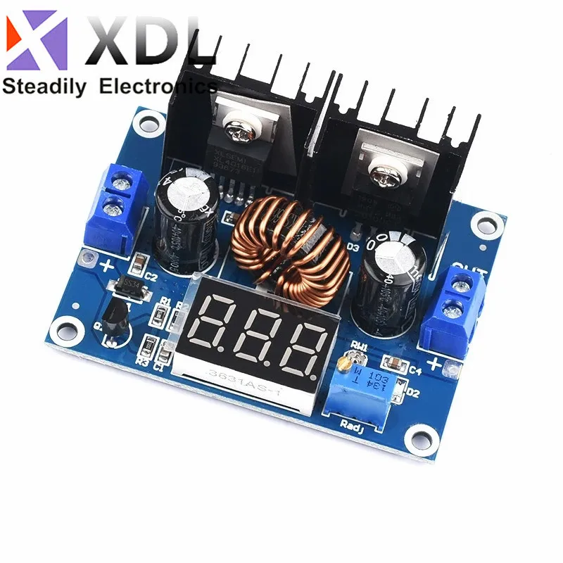 MH-ET LIVE LED Voltmeter PWM Adjustable 4-36V To 1.25-36V Step-Down Board Module XL4016 8A 200W DC-DC Power drop Module