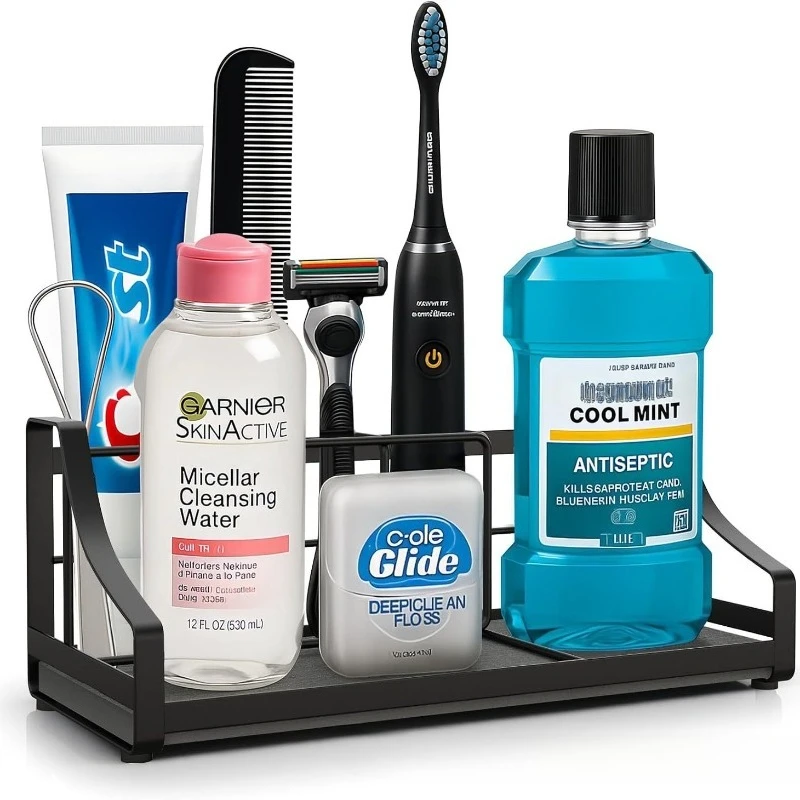 Bathroom Wash Table Electric Toothbrush Toothpaste Shelf Storage Bathroom Wash Table Wrought Iron Storage Rack