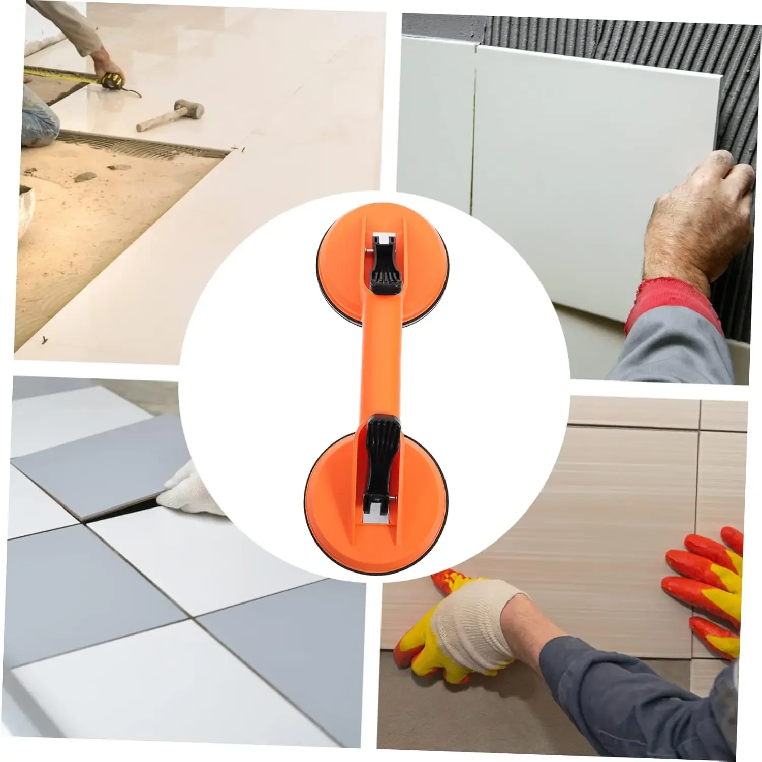 Professional Glass Suction Cups 1Pcs Orange Heavy Duty for Lift Large Glass Tiles Granite Auto Glass Windshield Installation