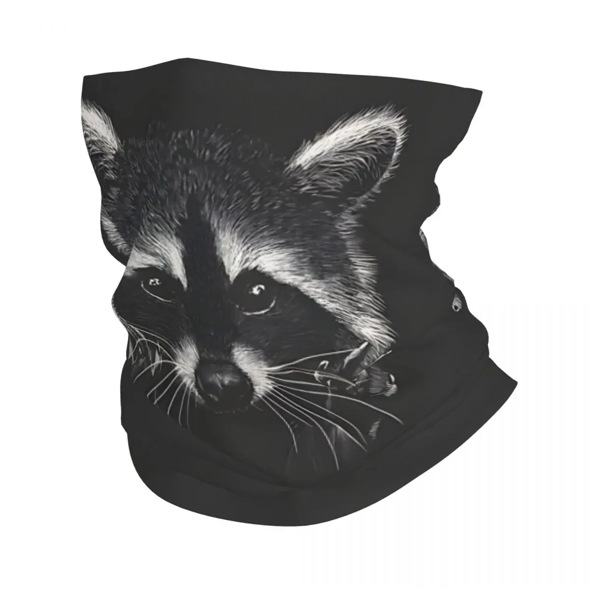 Racoon Thin Wrap Scarf Bandana Neck Gaiter Face Cover Headband