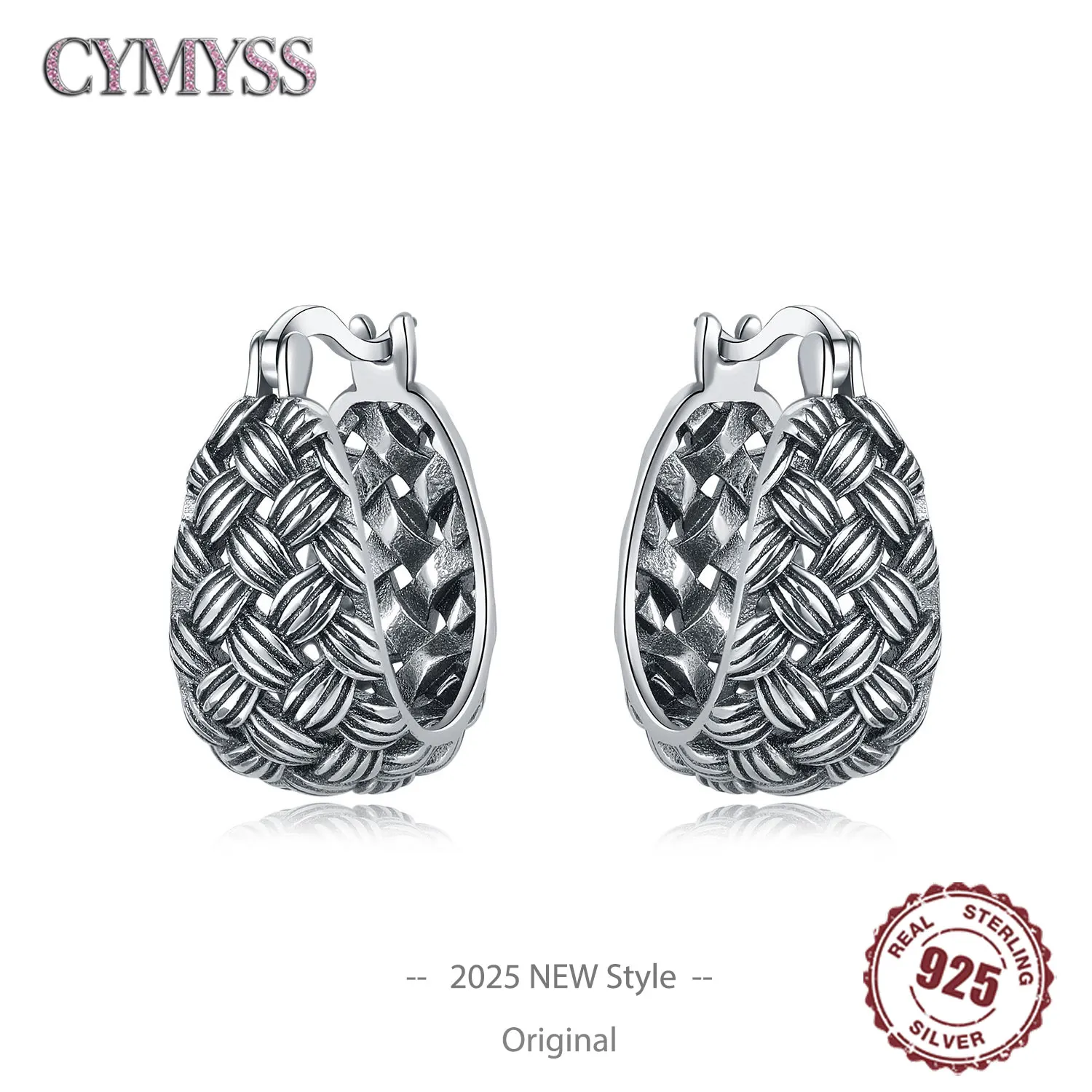 

Hot Sale Original S925 Sterling Silver Simple Plain Silver Model Women Hoop Earrings Suitable for Wedding Party Jewellery Gifts
