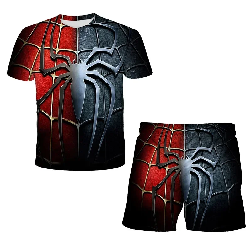 

Summer Spiderman Clothes for Girls Boutique Outfits Graphic T-shirt 3d Printing Children's Clothing Boys Outfit Set Girl 2025