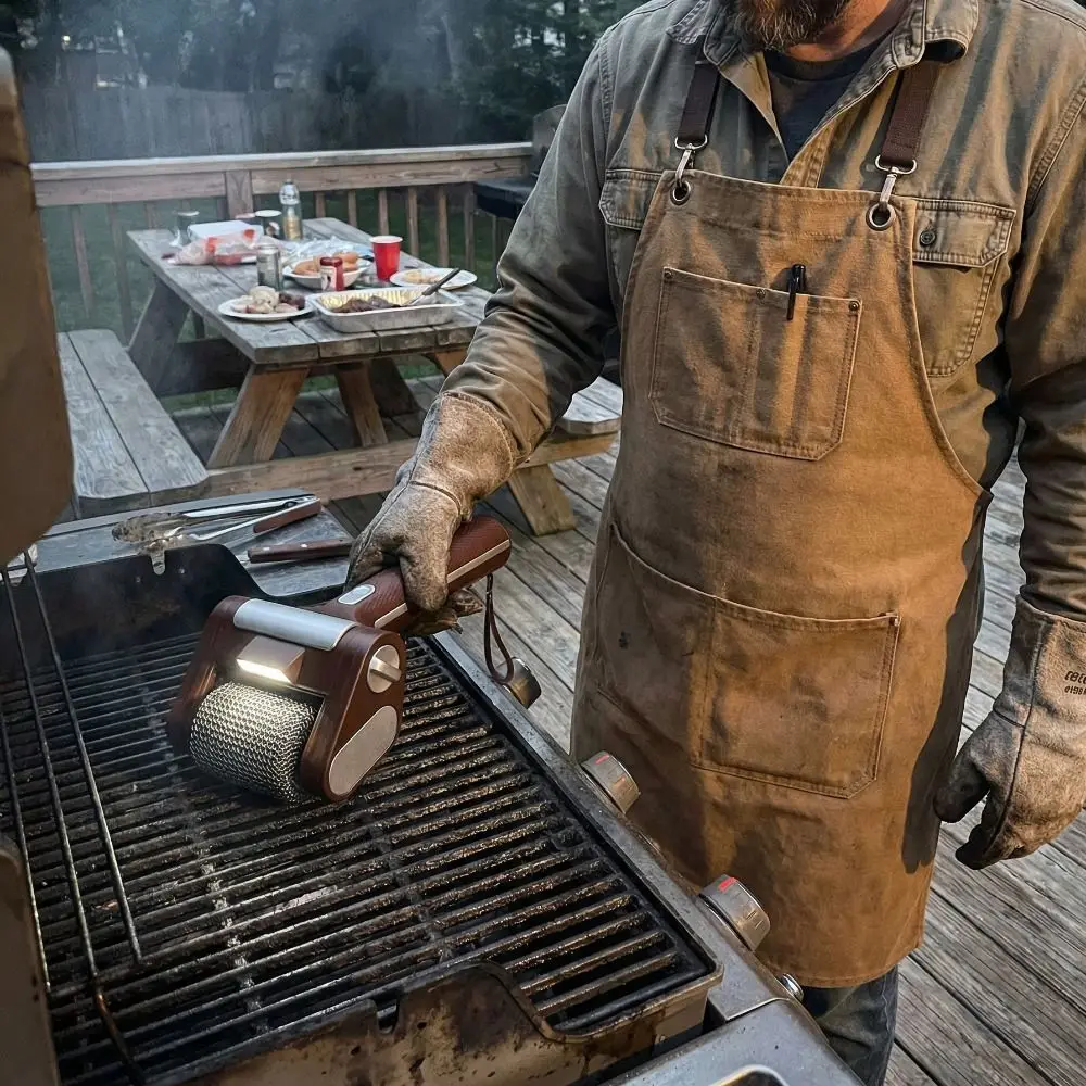 

Перезаряжаемый электрический очиститель для гриля с LED-подсветкой, съемная щетка для чистки барбекю, инструменты для чистки гриля из нержавеющей стали