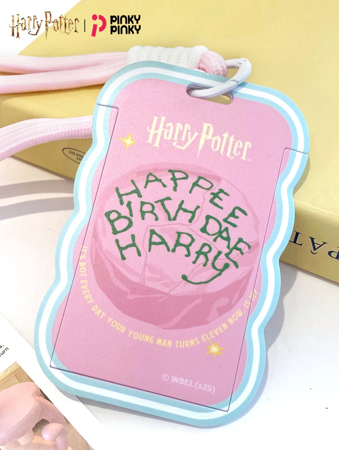 Pinky Harry Potter Card Holder Bag Charm Pendant for Daily Halloween Christmas Birthday Gift for Students Fans Women