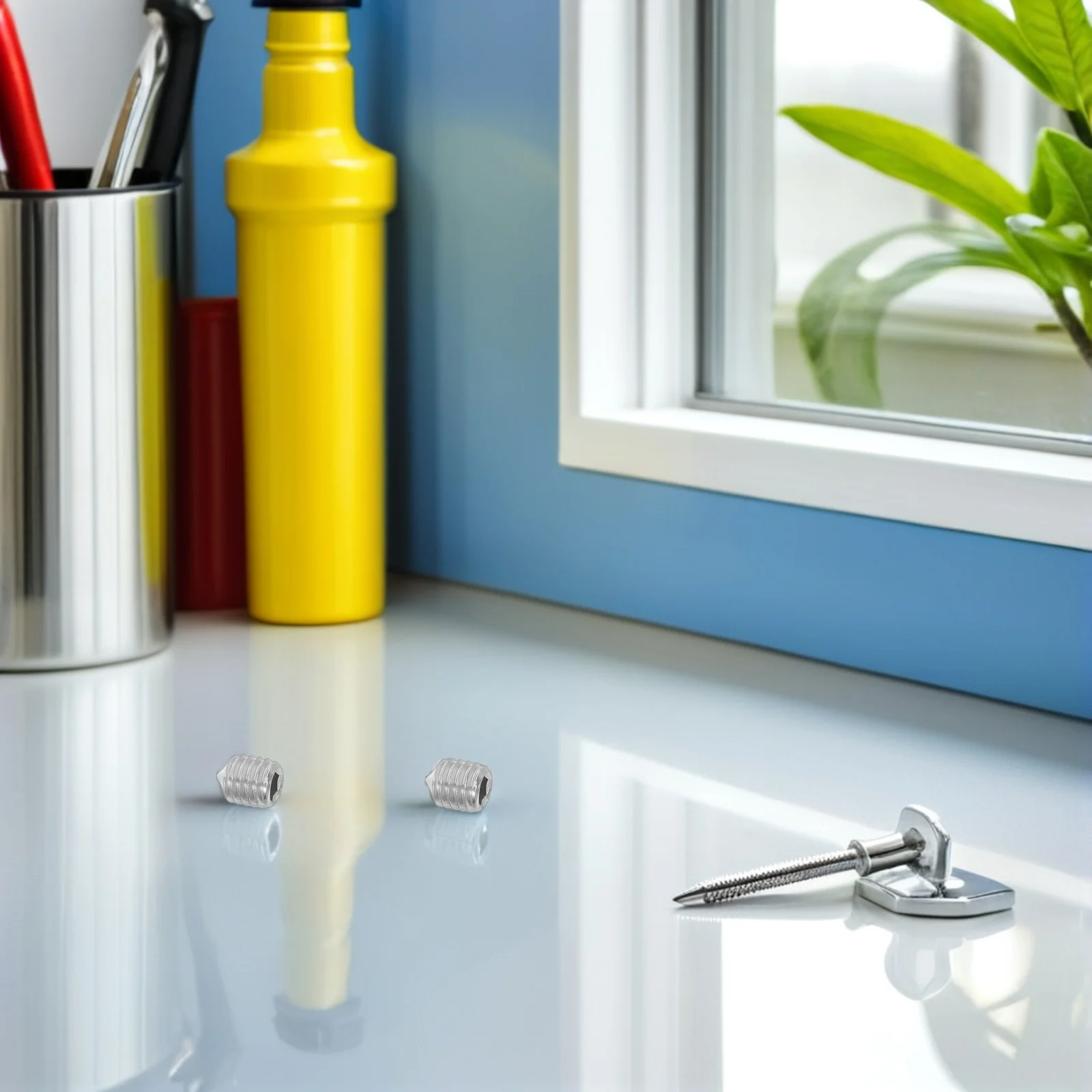 

120Pcs Stainless Steel Towel Rack Screws M5x6 Hex Socket Universal Bathroom Mount Hardware Towel Bar Repair Supplies