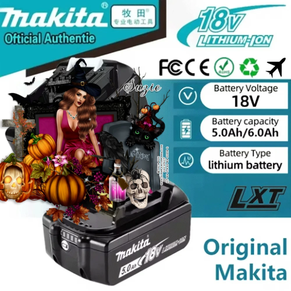 

18V Rechargeable Li-Ion Original makita 3/5/6Ah Battery For BL1830 BL1815 BL1860 BL1840 194205-3 Replacement Power Tools Battery