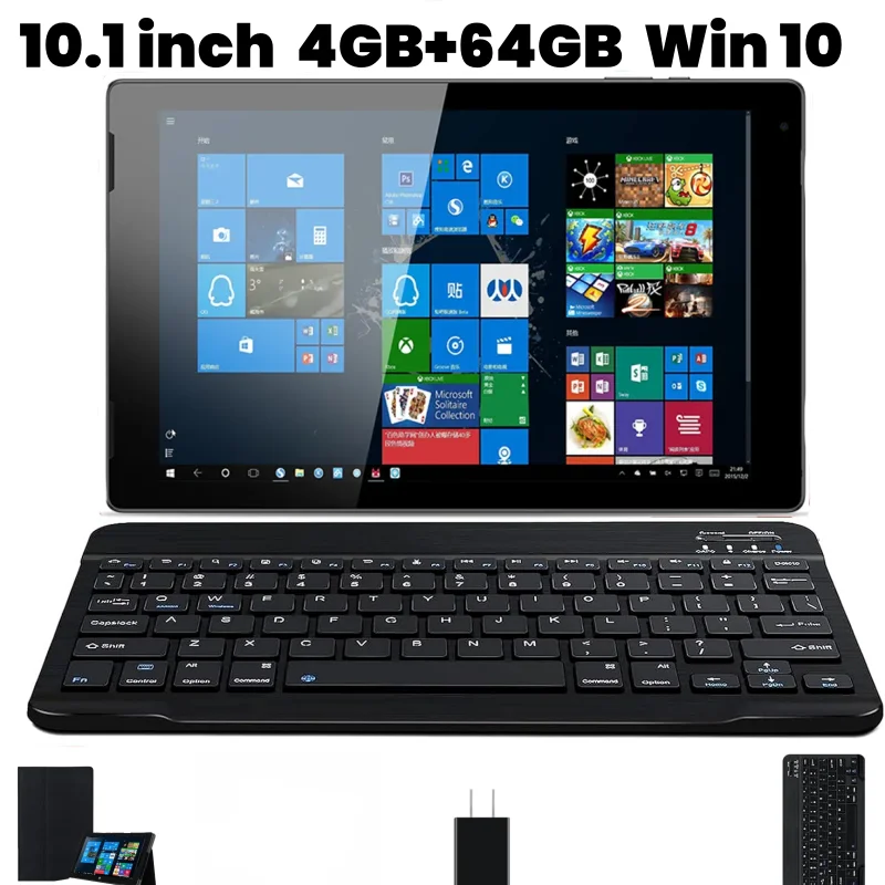 10.1''Y01 Mini Notebook 64 Bit 2in1 Tablet PC Sales 4GBDDR +64GB ROM Windows 10 USB 3.0 HDMI-Compatible 6500mAh 1920 x 1200 IPS