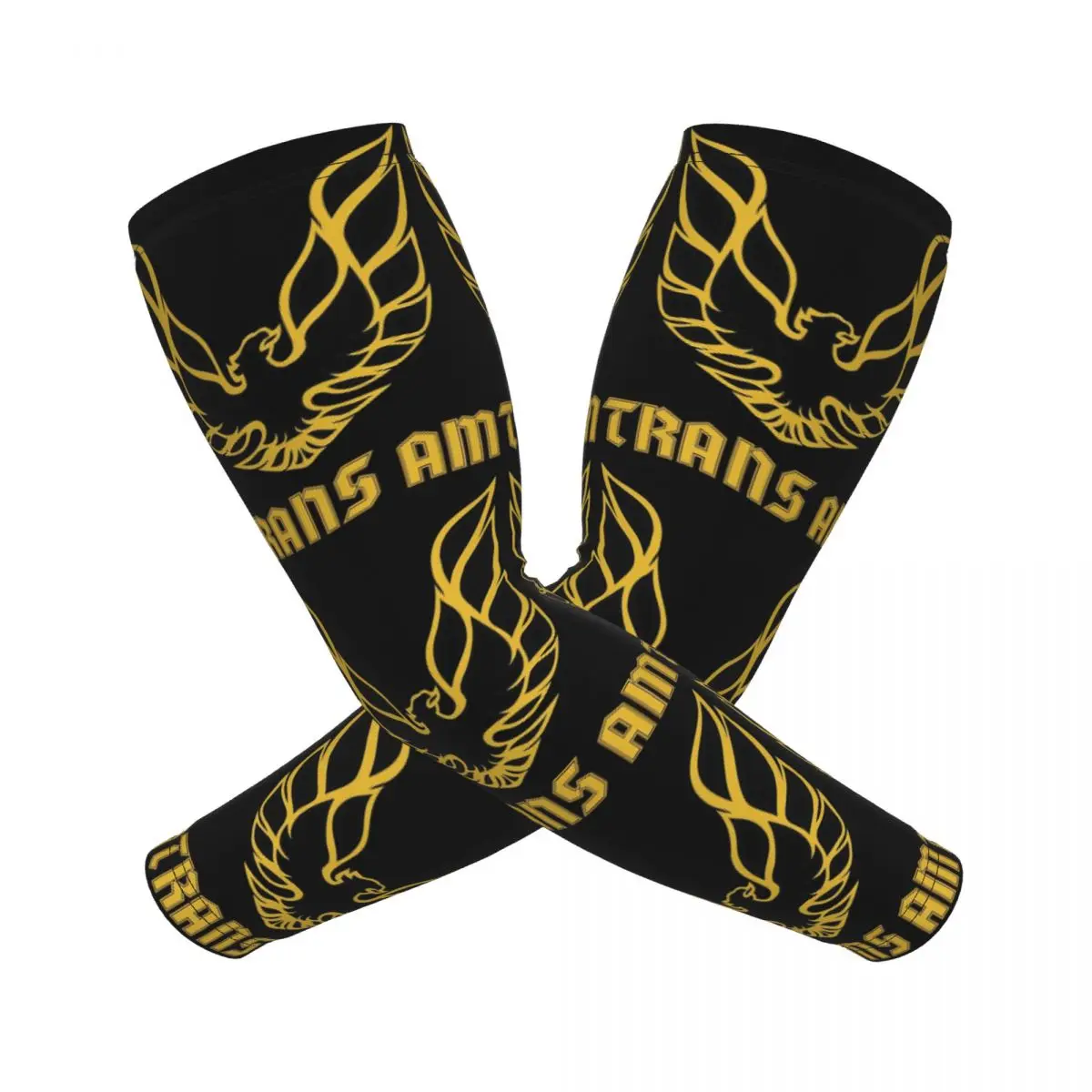 أكمام ذراع ذهبية من Trans Am Firebird Bandit للرجال والنساء للحماية من أشعة الشمس فوق البنفسجية وتغطية الوشم الرياضية والتبريد وركوب الدراجات