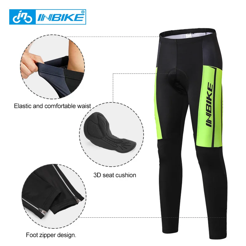 INBIKE Winter Cycling Sets Thermal Fleece Long Sleeve Jersey Pant for Men Road Bike MTB Cycling Thights Bicycle Riding Clothing