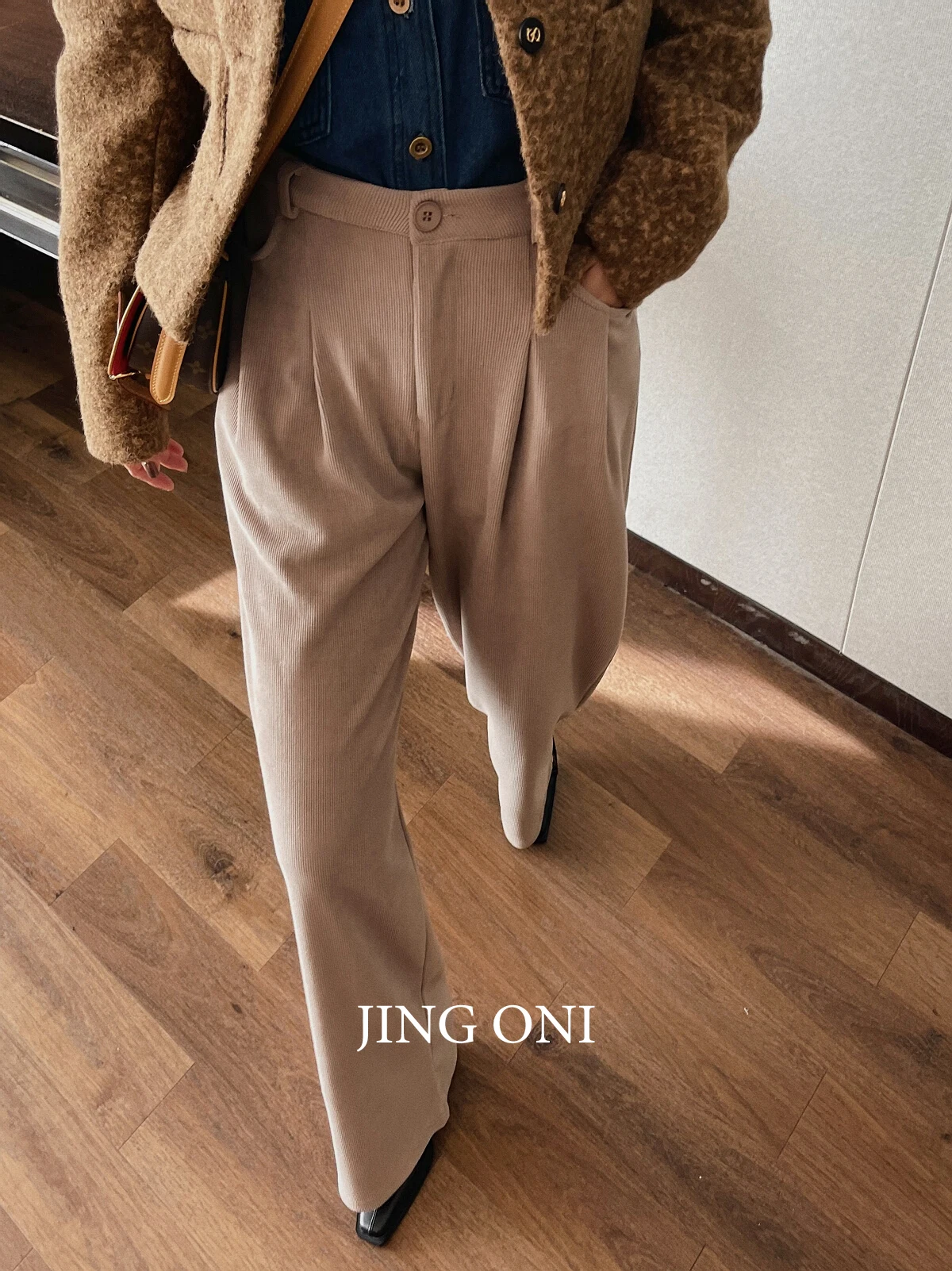 

Corduroy Cargo Pants Woman Clothing 2023 Y2k Korean Fashion Style Vintage Winter High Waist Trousers Wide Leg Long Dongdaemun