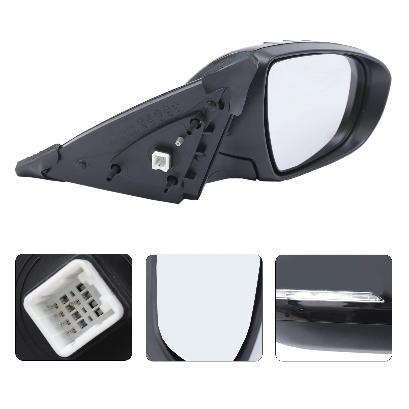 

Right Passenger Side Power Heated Mirror For Kia Optima 2011 2012-2013 876202T110 Black NEW Auto Outside Side Mirror Assembly