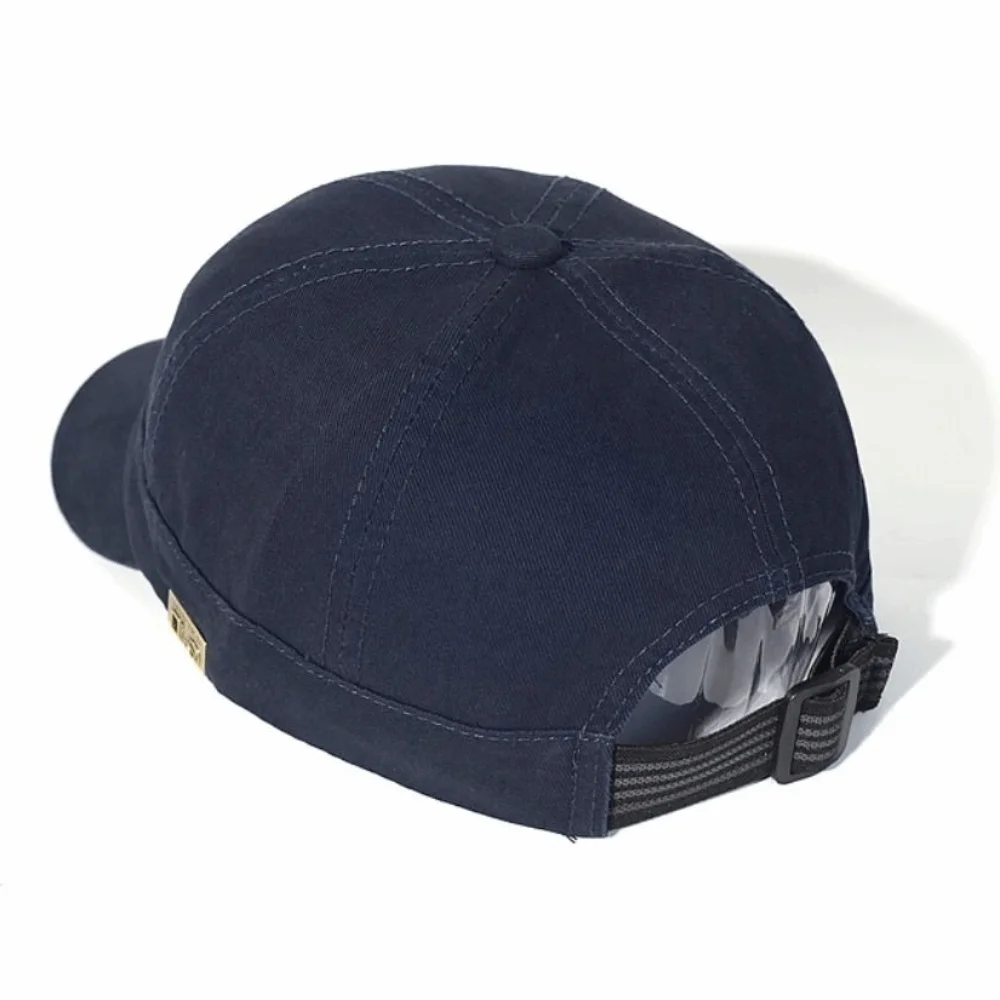 Casual Cotton Short Brim Baseball Cap Adjustable Soft Dad Hat Short Visor Breathable Low Profile Cap Four Seasons