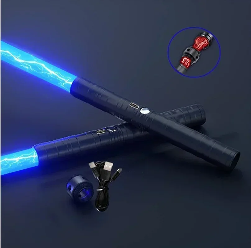 80cm Lightsaber Smooth Swing Heavy Dueling RGB 7Colors Change Soundfonts Force FX FOC Blaster Toy Jedi Laser Sword Luminous Toys