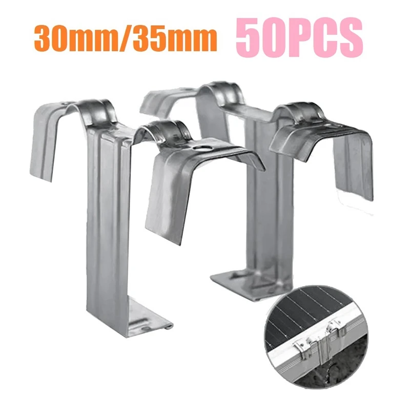Hot-50PCS Solar Panel Photovoltaik Wasser Guide Clip Edelstahl Deflektor Schlamm Ablauf Taste Wasser Redirection Clips