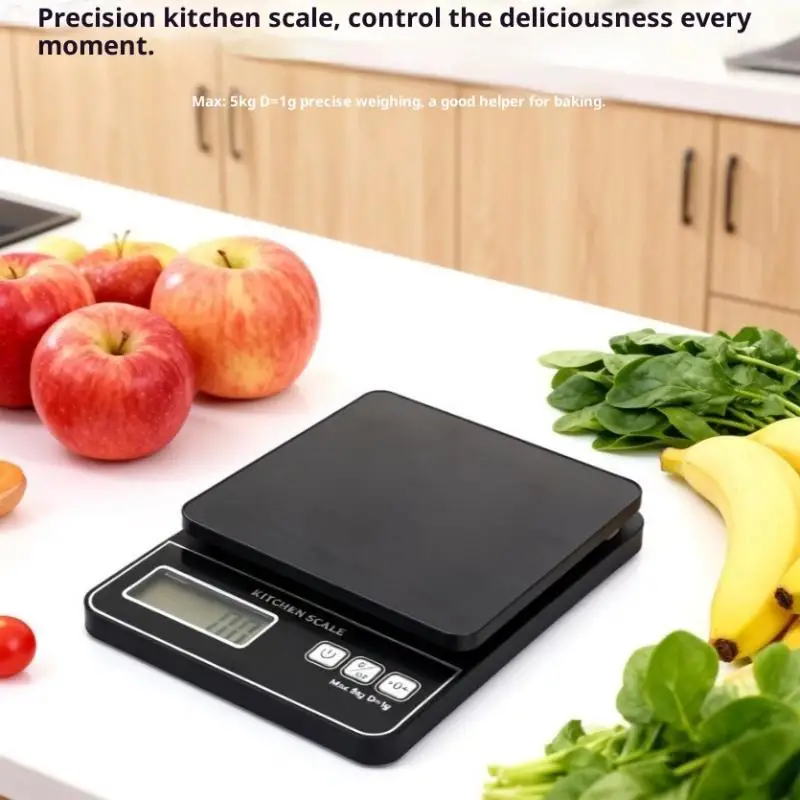 1Pc Portable Digital Kitchen Scale With LCD Display Precision Multifunction Electronic Scale For Home Kitchen Cooking Baking...