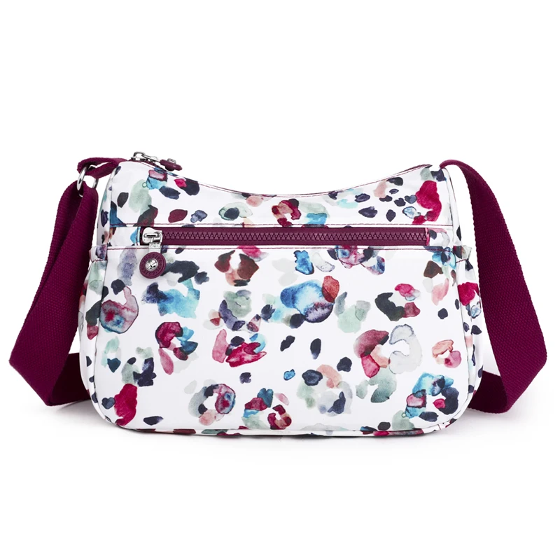 Borsa a tracolla da donna multistrato con stampa borsa a tracolla femminile di alta qualità borsa a tracolla in Nylon con fiore da donna 12 colori