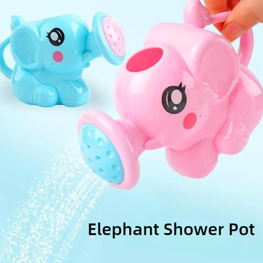 Cute Elephant Watering Can Bath Toy for Baby Toddler Eco-friendly Kids Shower Sprinkler Swimming Bathtub Play Toy