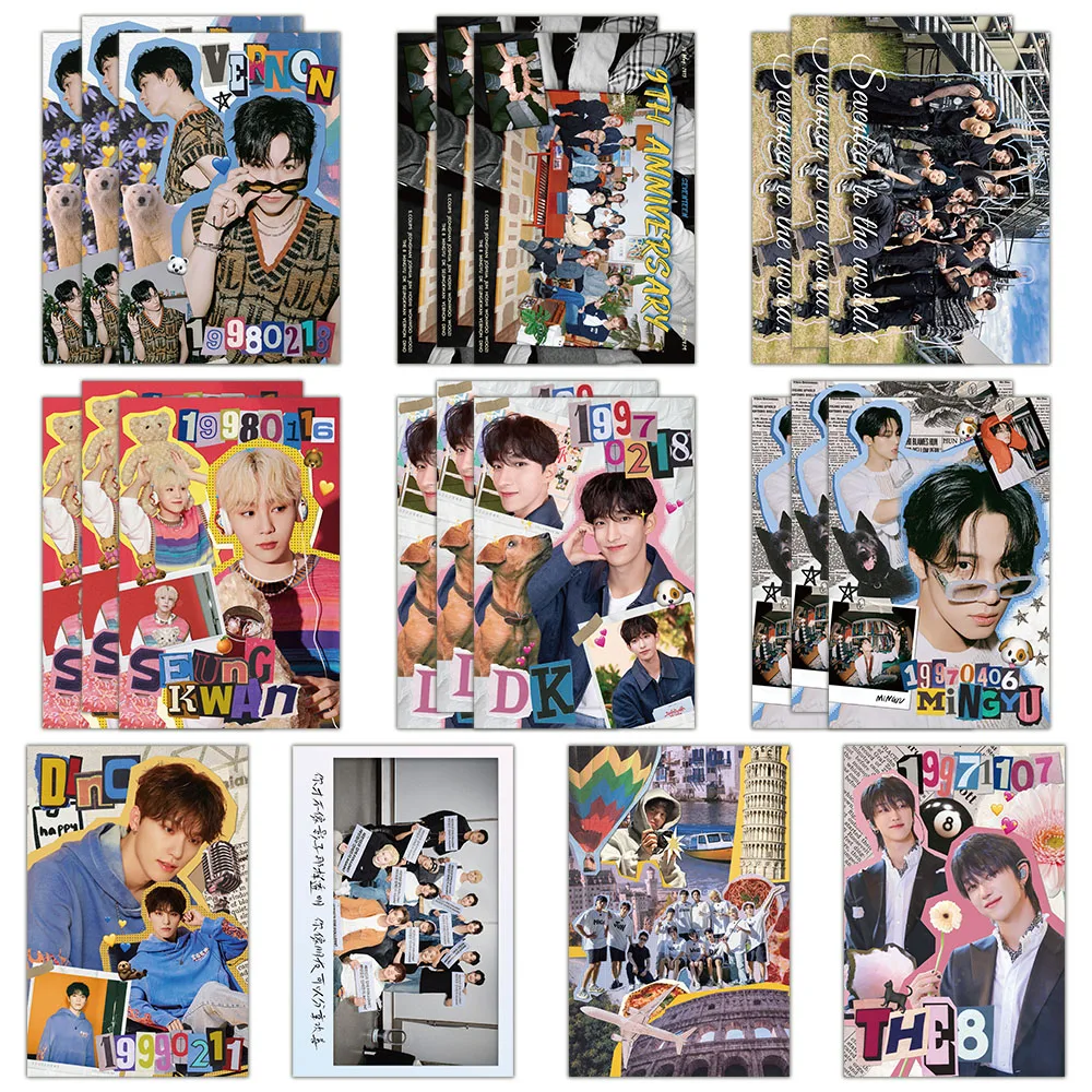 10PCS Postcards for Korean Men's Group, High Beauty Celebrities, and Niche Surrounding Cards