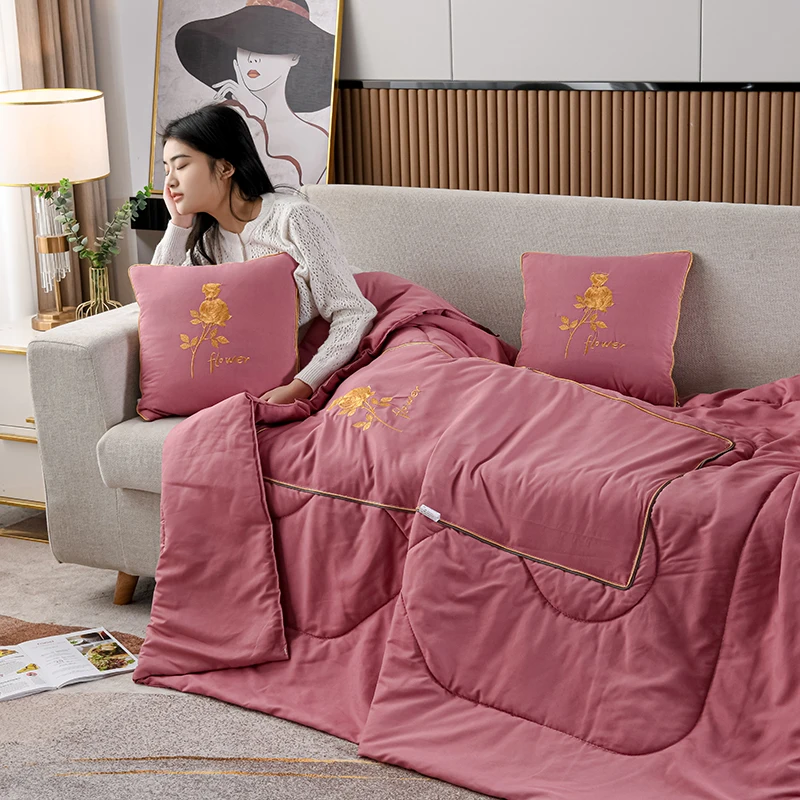 

2 In 1 Pillow Blanket Dual Use, Thickened Foldable Car Pillow Quilt, Soft Office Nap Air Conditioner Blanket, Multifunctional Ca