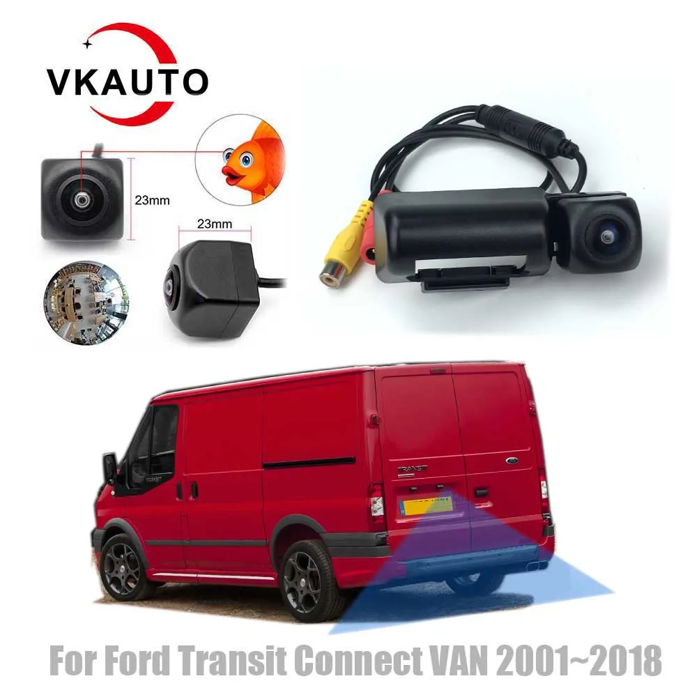 VKAUTO Rear View Camera For Ford Transit Connect VAN 2001~2018 HD CCD Car Reversing Rear View Backup Backup Camera CVBS AHD