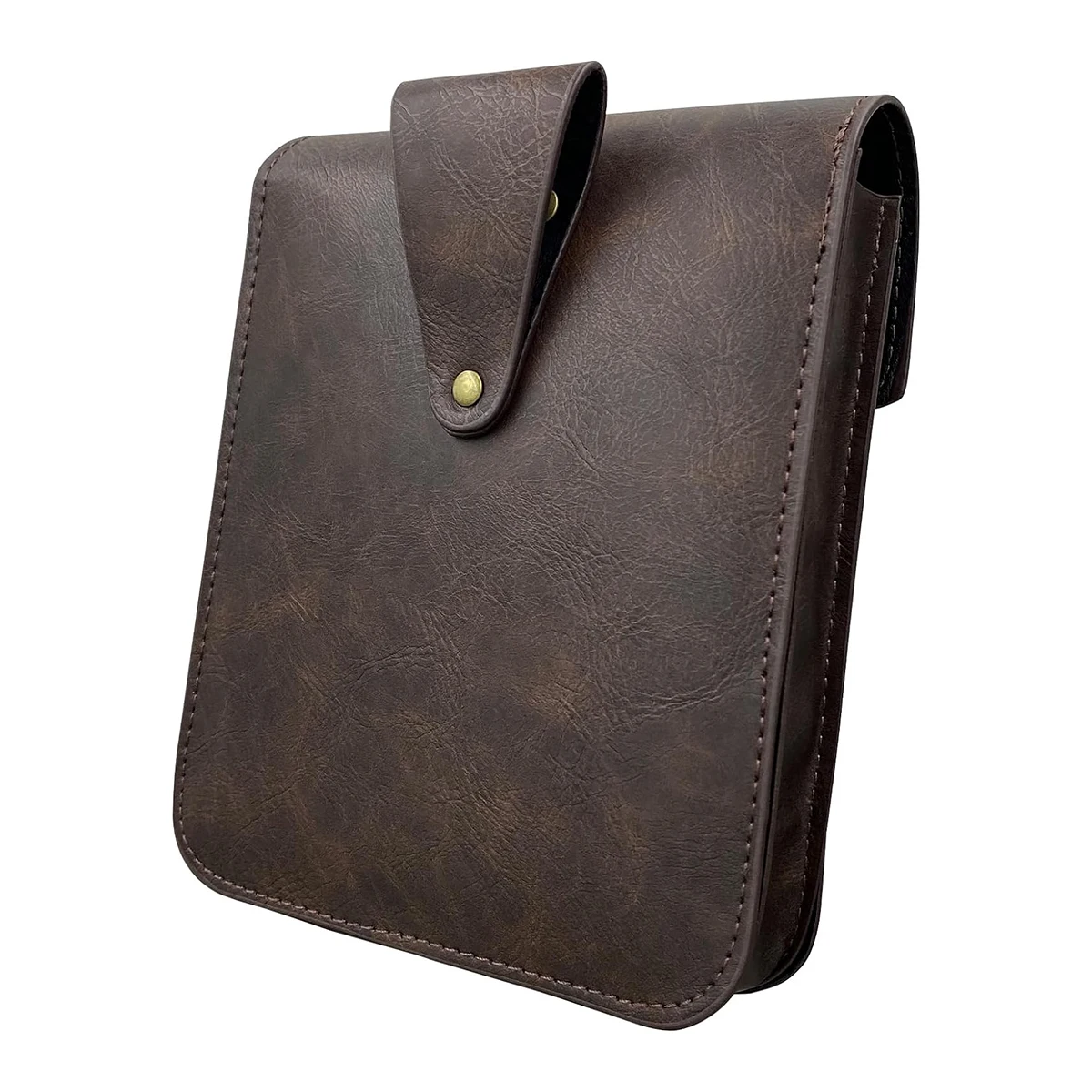 Medieval Faux Leather Belt Bag, Brown Portable Side Pack Pouch Waist Bag