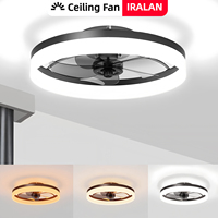 Smart Ceiling Fan Light Lustre Living Room Bedroom Modern Ceiling Fan with Led Light Remote Control Restaurant LED Fan Lamp