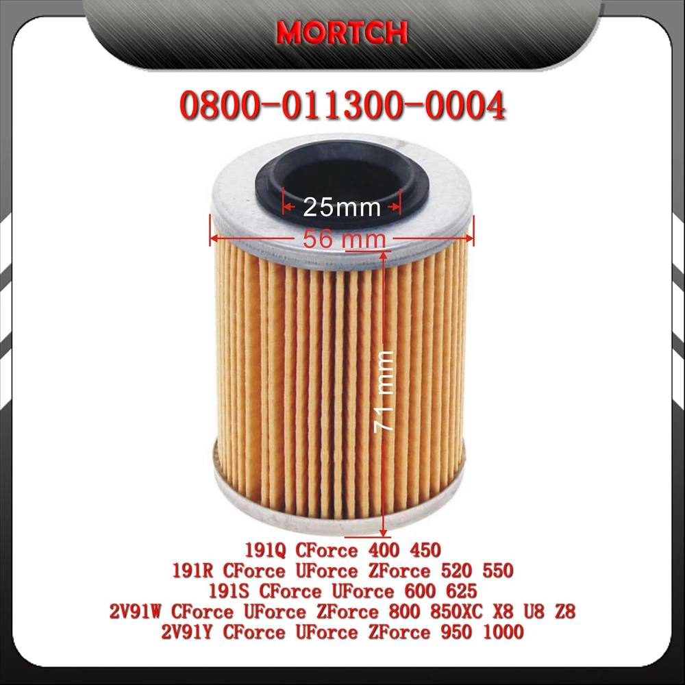 OEM Oil Filter 0800-011300-0004 Original Pack Fit CF MOTO 450 550 800 1000 Cforce Zforce Uforce ATV UTV Engine Parts
