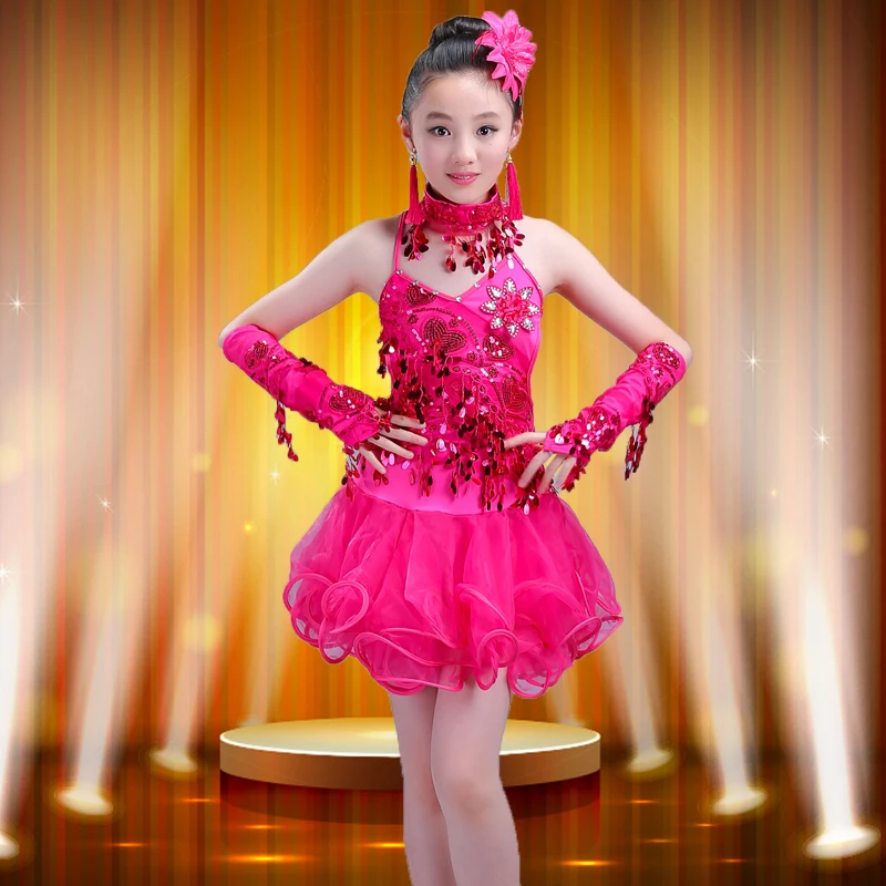 Kinderen Latin Dance kinderen Kostuums Dans Kleding Praktijk Kleren Siamese Dance Rok Stage Performance Kleding