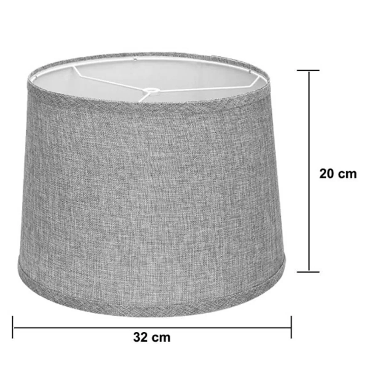 Lamp Shades Natural Linen Lampshades 12.6x11.6x9.8Inch High Replacement Fabric Lampshades for Table Lamp Floor Lamp-A