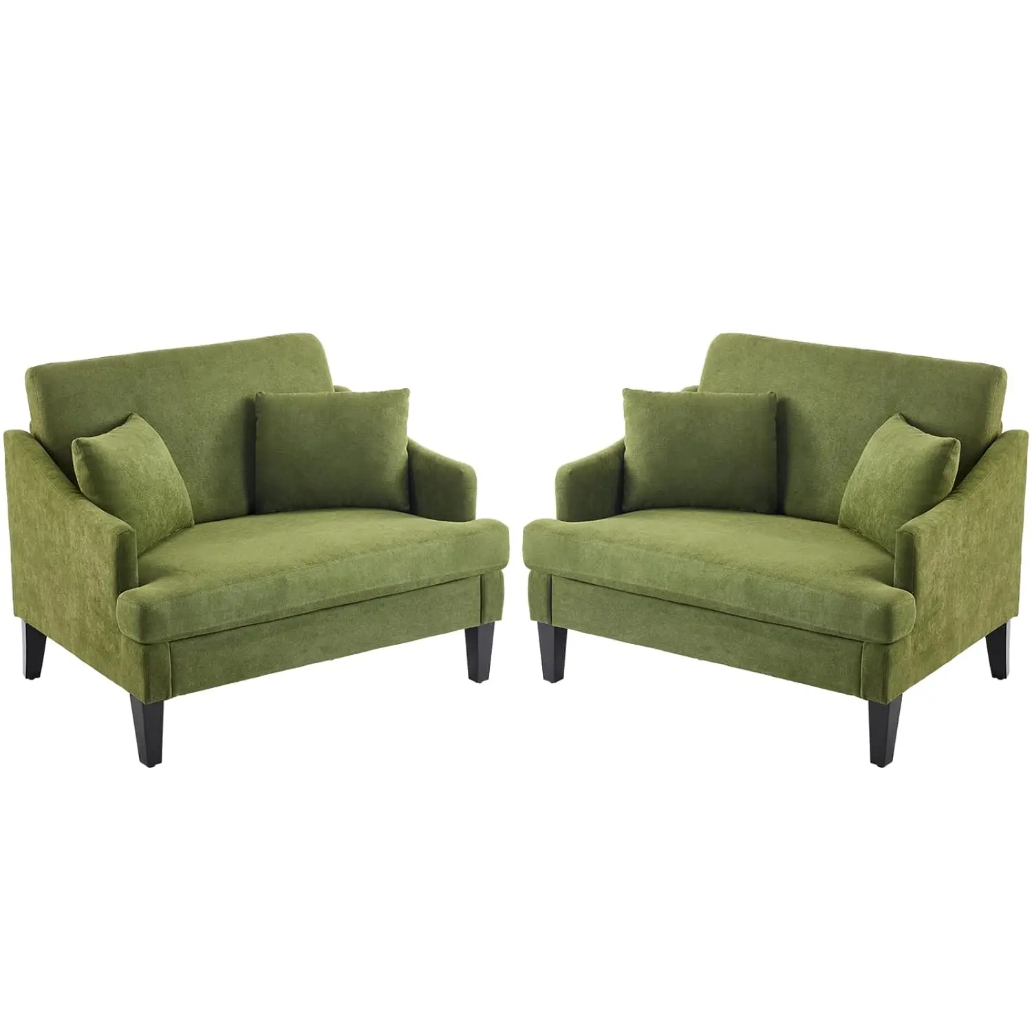 Oversized Accent Chairs Set of 2, 33.5'' Wide Seat Comfy Armchair with 2 Pillows, Upholstered Big Reading Chair,, Customized