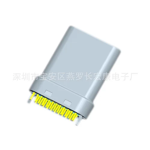 For USB TYPE-C 24PIN Male, Stretch Male with Ground Pin, Splint 0.8 Connector
