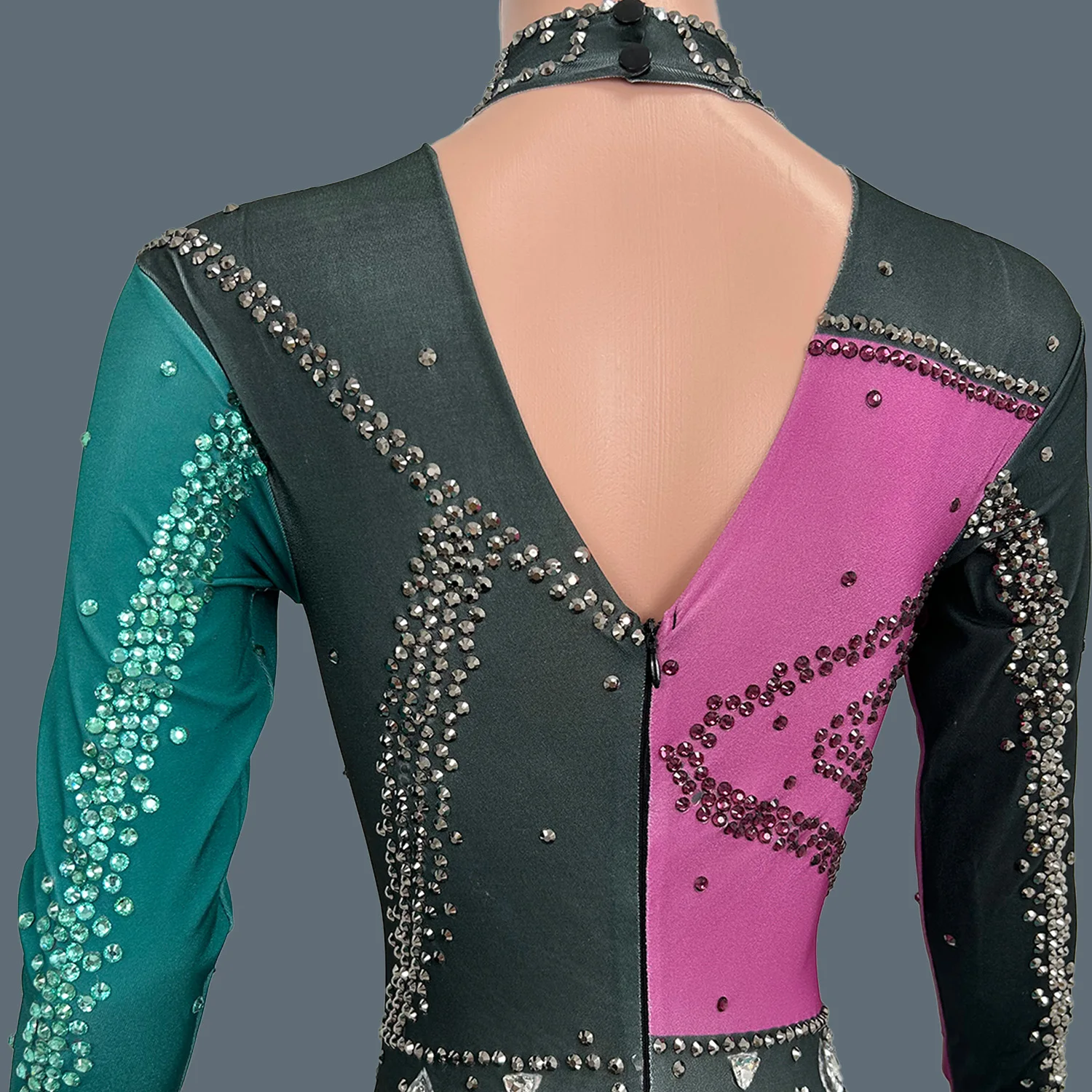 Nightclub Party Stage Performance Wear Rhinestone Spandex Elastic Tight Fitting Jumpsuit Festival Carnival Dance Outfit Zhuangse