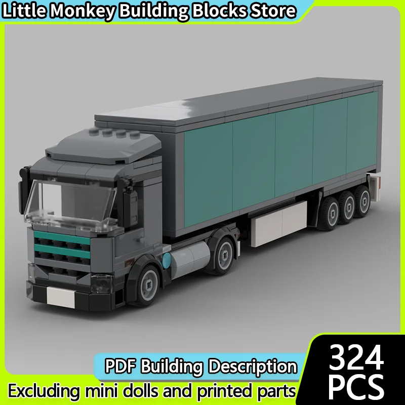 ชุดตัวต่อรถบรรทุกหนักแบบโมดูลาร์ รุ่น City Car Model MOC ของเล่นประกอบสำหรับเด็ก ของขวัญวันหยุด